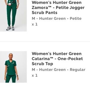 Hunter green figs set